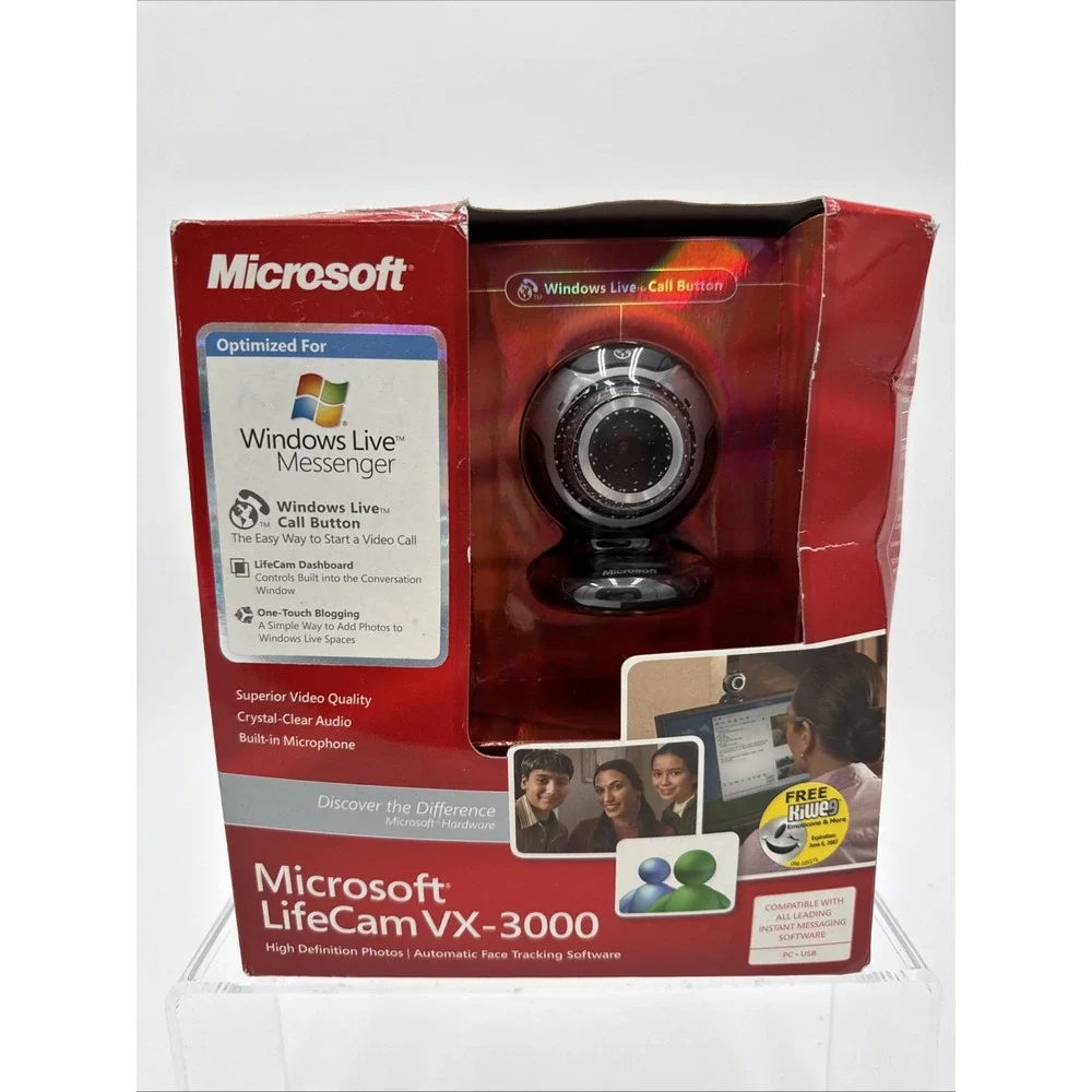 Microsoft Lifecam VX-3000 Camera 640 X 480 Pixel Resolution Video Web Camera